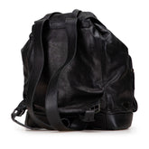 プラダ 三角ロゴプレート リュック バックパック VZ0053 ブラック カーフ レディース PRADA 【中古】